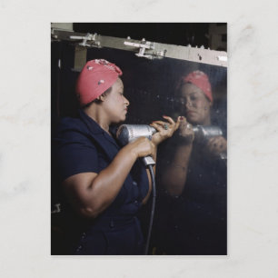 Werken in de fabriek briefkaart