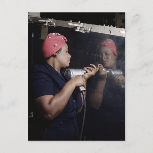 Werken in de fabriek briefkaart (Voorkant)