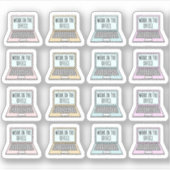 Werken in de Kantoor-herinnering Werkdagen Planner Sticker (Voorkant)