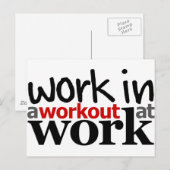 Werken in een werkruimte briefkaart (Voorkant / Achterkant)