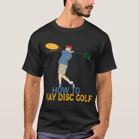 Werken met diskgolf t-shirt (Voorkant)