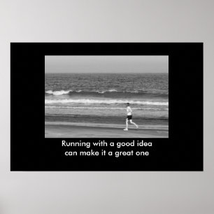 Werken met een goede ideale motivatie afdruk poster