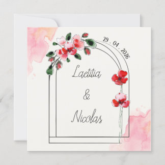 Werken met het Carrée-gedeelte "Coquelicots" Feestdagenkaart