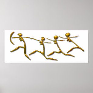 Werken met vrouwengoud poster