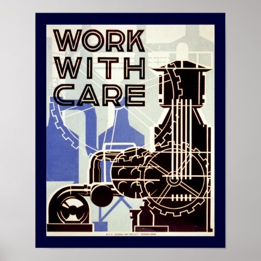 Werken met zorg poster (Voorkant)