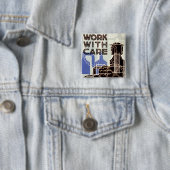 Werken met zorg vierkante button 5,1 cm (In situ)