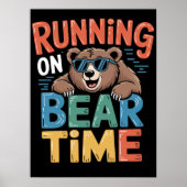 Werken op Beer Time Illustration Poster (Voorkant)