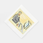 Werken op een computerpapier servet (Hoek)