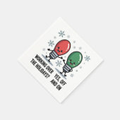 Werken over de Feestdagen Kerst Grappige grap Servet (Hoek)