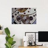 Werken van een zakhorlogetextuur poster (Thuiskantoor)