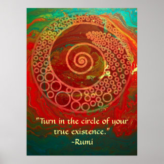 Werken van Wonder-Rumi en poëtische kunst Poster