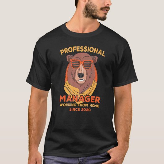 Werken vanuit Home Manager baas Papa Werkgever Pap T-shirt (Voorkant)
