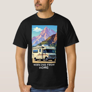 Werken vanuit huis buiten RV avontuur T-shirt