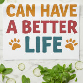 Werken voor mijn hond theedoek (Gevouwen)