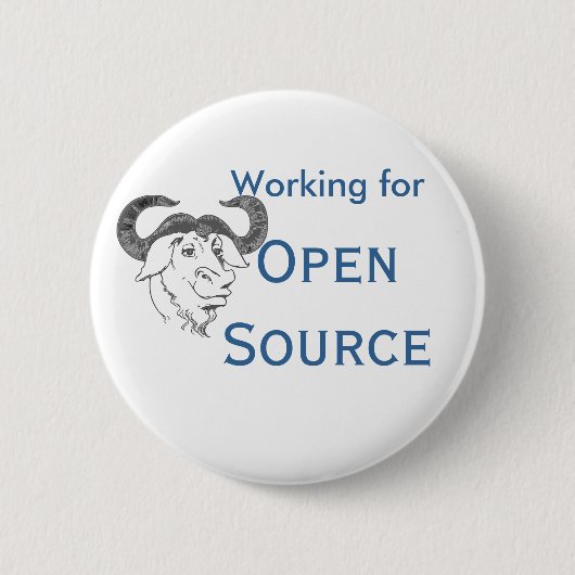 Werken voor Open Source Ronde Button 5,7 Cm (Voorkant)
