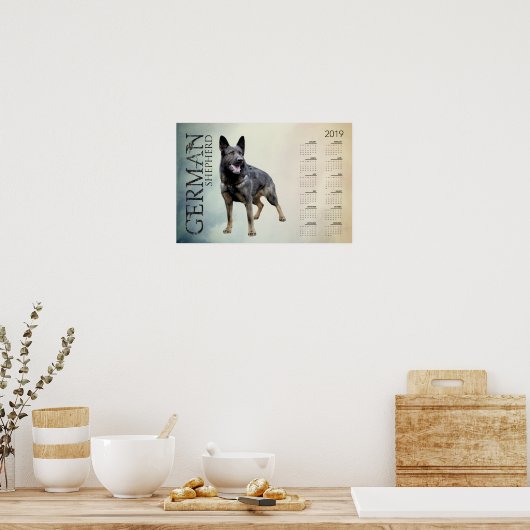 Werkend Duits Shepherd Dog - GSD Calendar 2019 Poster (Keuken)