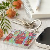 Werkend Meisje Sleutelhanger (Voorkant Rechts)