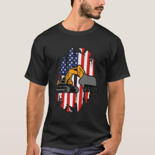 Werkende ingenieur US-vlag Werkende Techniek T-shirt