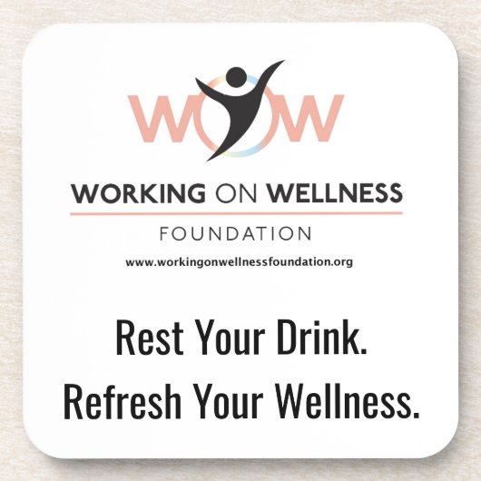 Werkende Wellness Foundation Beschermende Onderzet Bier Onderzetter (Voorkant)