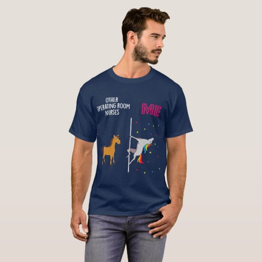 Werkende Zuster Unicorn anderen u T-shirt (Voorkant volledig)