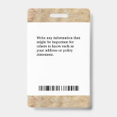 Werkfoto ID-kaart Logo Barcoderegel Custom Badge (Achterkant)