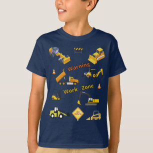Werkgebied voor waarschuwings- en constructiewerkz t-shirt