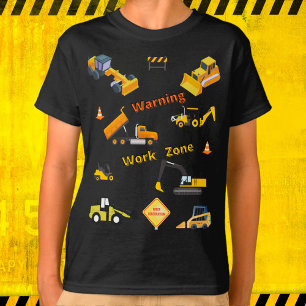 Werkgebied voor waarschuwings- en constructiewerkz t-shirt