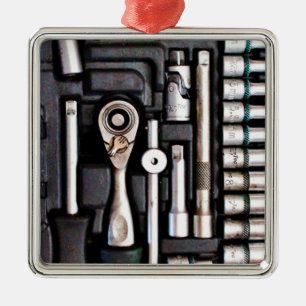Werkgereedschapsset - Industriële afdrukken Metalen Ornament