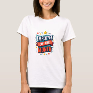 Werkgever van de Month Colorful Graphic Design wit T-shirt