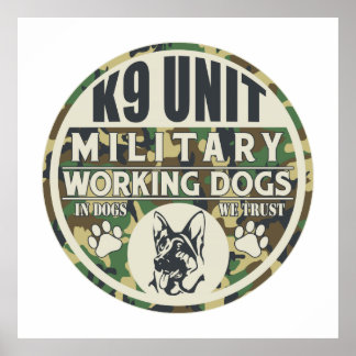 Werkhonden voor militaire K9-eenheden Poster
