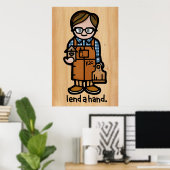 werkkamerachtergrond. poster (Thuiskantoor)