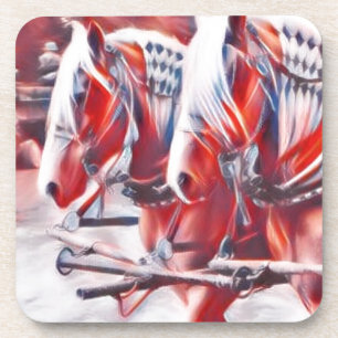 Werkkerpaarden Bier Onderzetter