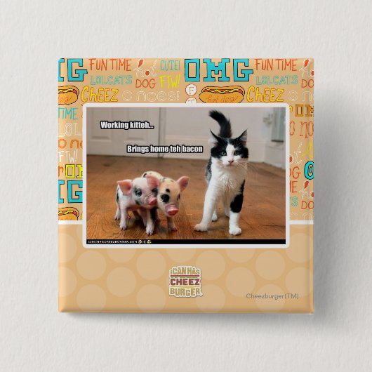 Werkkeuken Vierkante Button 5,1 Cm (Voorkant)