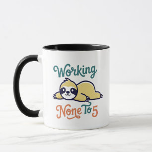 Werkloze Van 0 Tot 5 Luiaard Mok - Grappig Pensioe