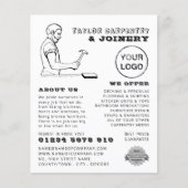  werkman, Carpentry, Carpenter Adverteren Flyer (Voorkant)