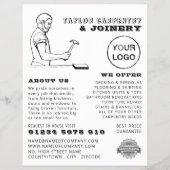  werkman, Carpentry, Carpenter Adverteren Flyer (Voorkant)