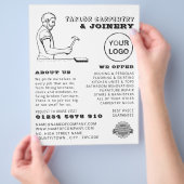  werkman, Carpentry, Carpenter Adverteren Flyer (Hand)