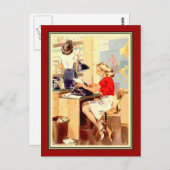 werkmeisje briefkaart (Voorkant / Achterkant)