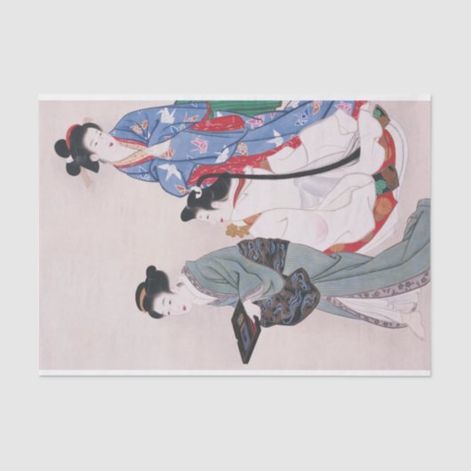 Werkmeisjes van Yamaguchi Soken Tissuepapier (Voorkant)