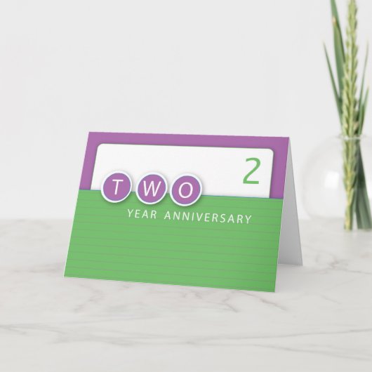 Werknemer 2 Jaar Jubileum, Circles Kaart (Voorkant)