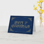 Werknemer 3e Jubileum Fabulous Font Card Kaart (Gele Bloem)
