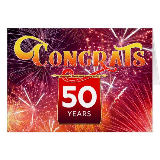 Werknemer 50th Jubileum - het Vuurwerk van de Vier (Voorkant Horizontaal)