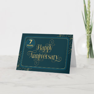 Werknemer 7e Jubileum Elegant Jade Corporate Kaart
