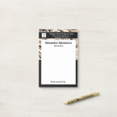 Werknemer Bedrijfsnaam Logo Modern Custom Post-it® Notes (Op bureau)