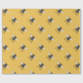  Werknemer Bijen Illustratie Kunst Cadeaupapier (Vlak)