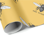  Werknemer Bijen Illustratie Kunst Cadeaupapier (Rol Hoek)
