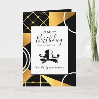 Werknemer Birthday Voeg Logo Elegant toe Kaart