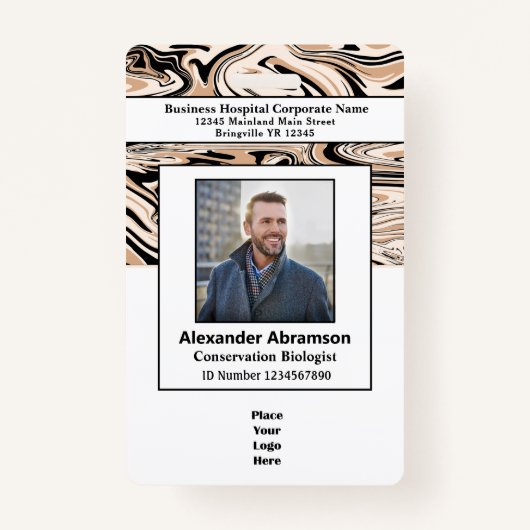 Werknemer de identiteitskaart van de Code van de B Badge (Voorkant)