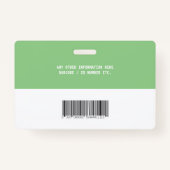 Werknemer de Onderneming van identiteitskaart van  Badge (Achterkant)