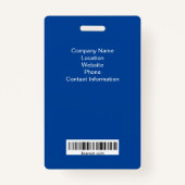 Werknemer foto ID badge (Achterkant)